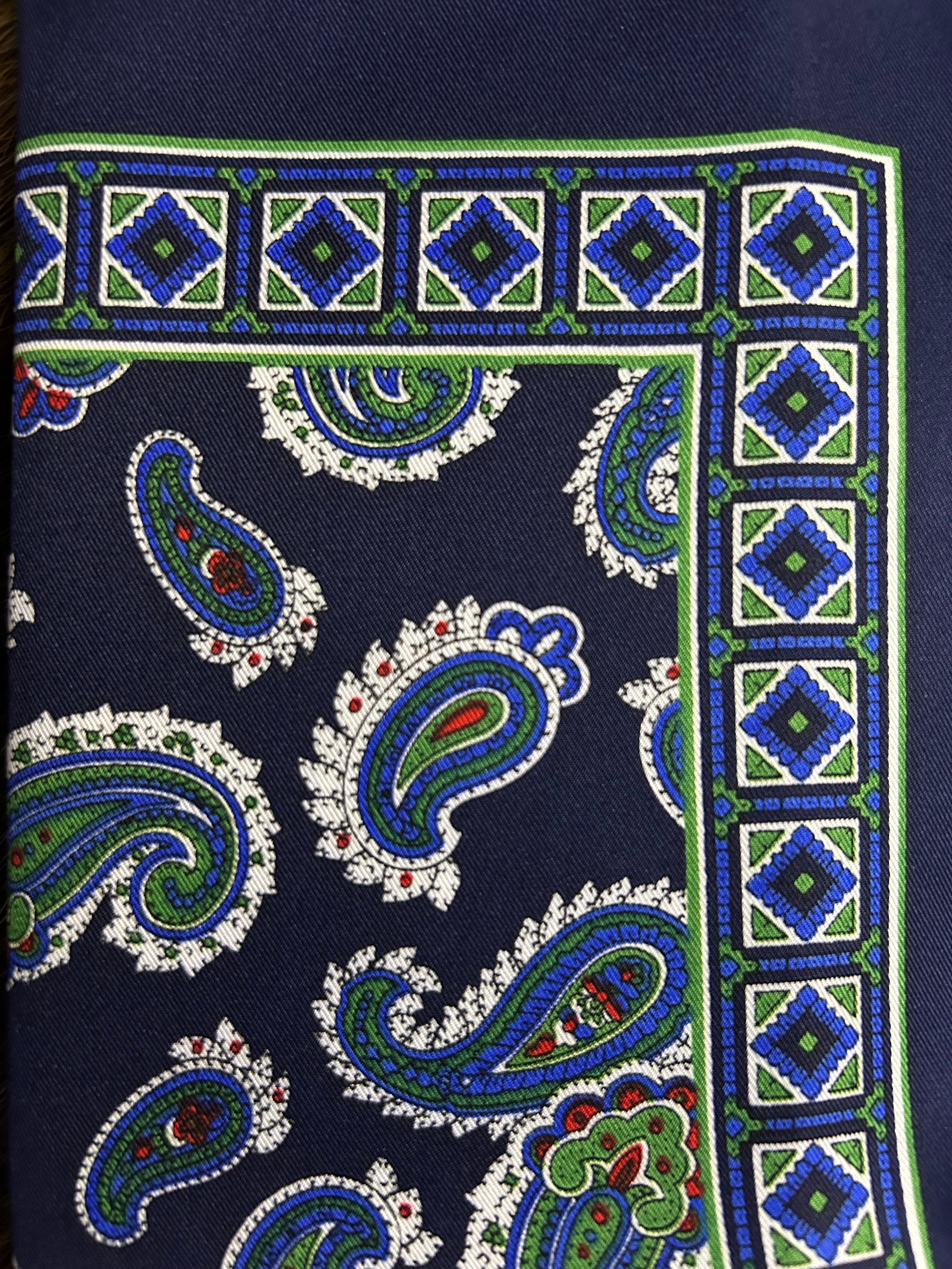 classic navy blue pocket square