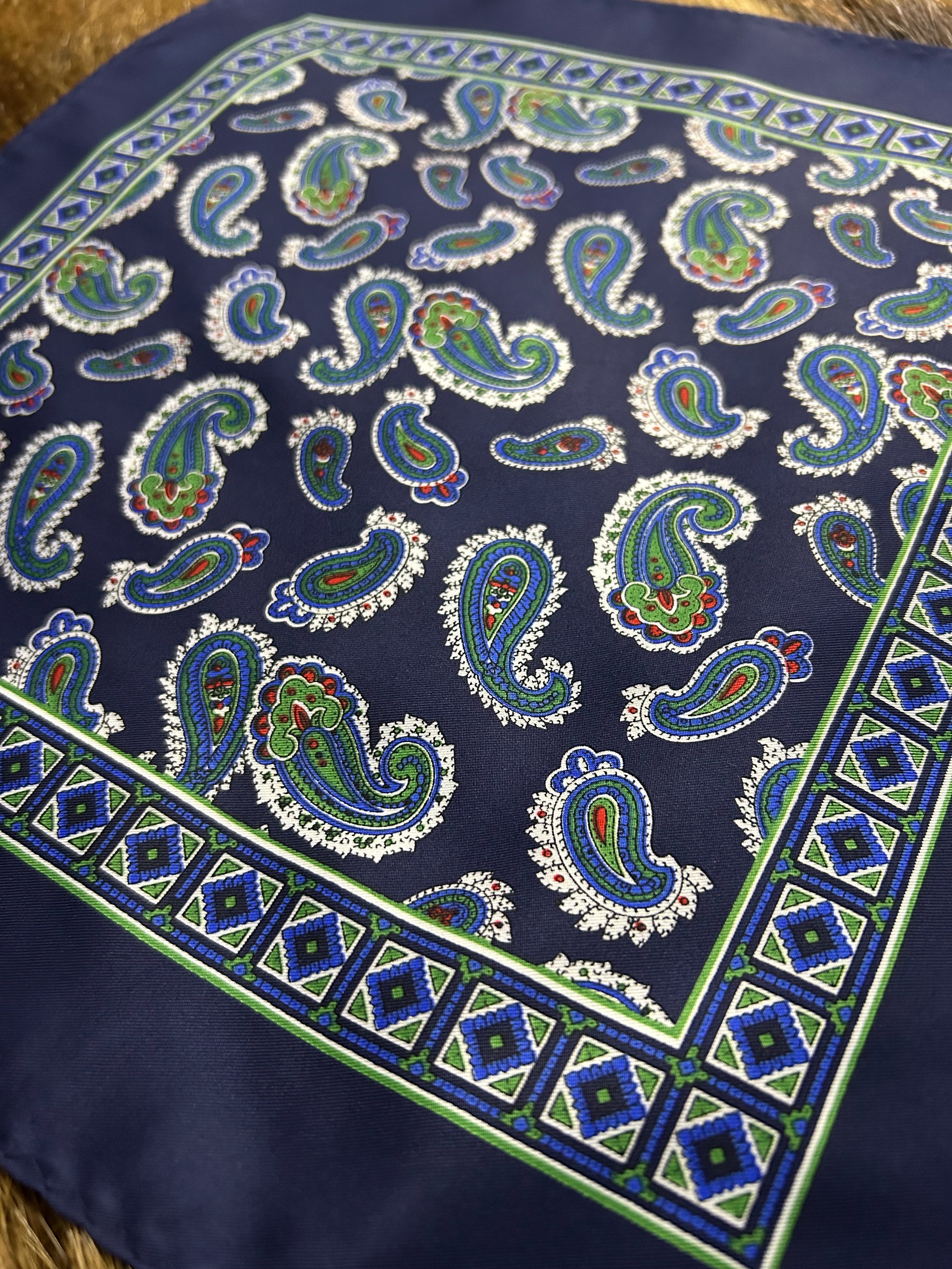 classic navy blue pocket square