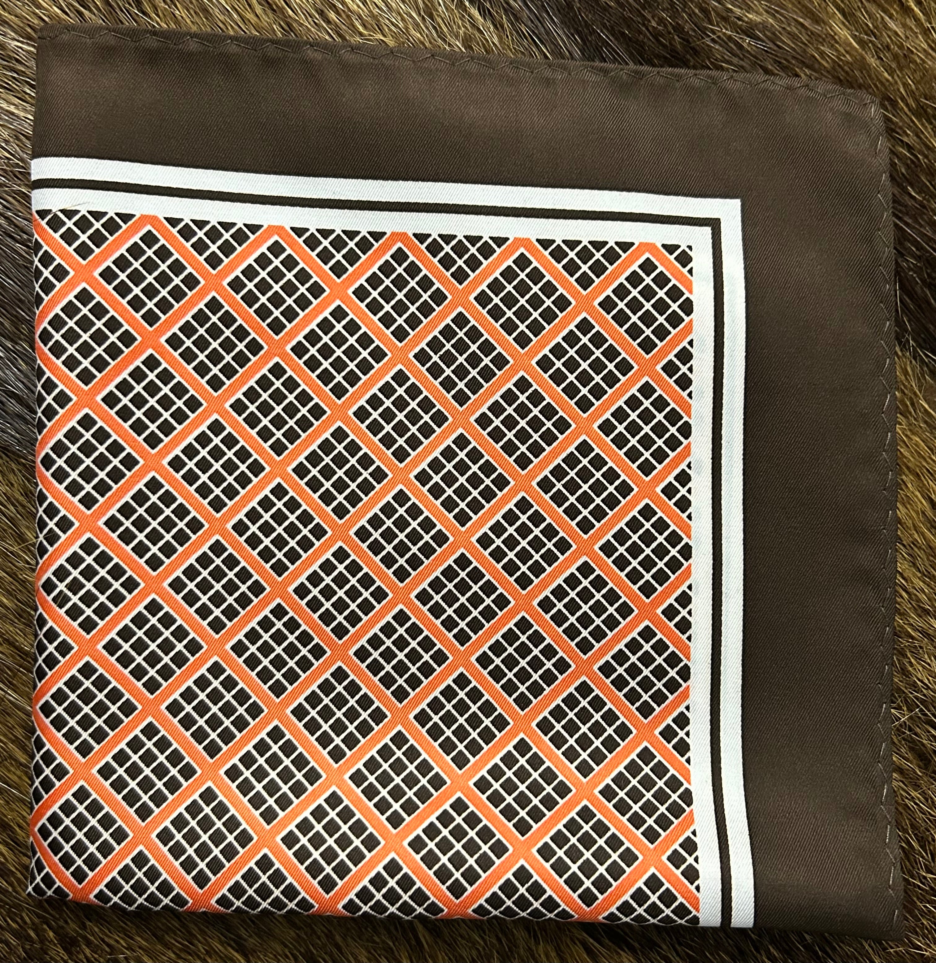 Ember Grid Luxe Pocket Square