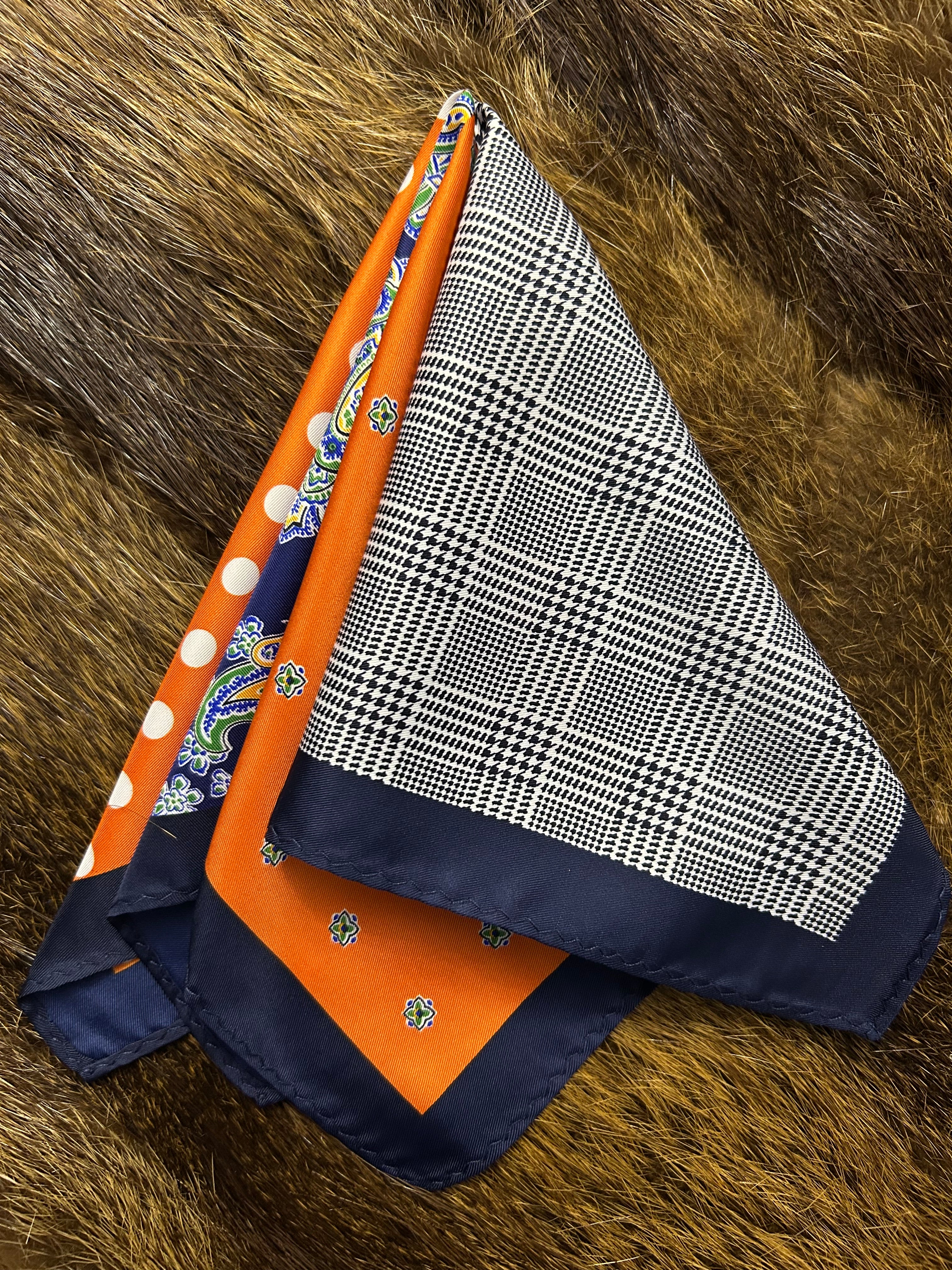 stylish multi pattern pocket square