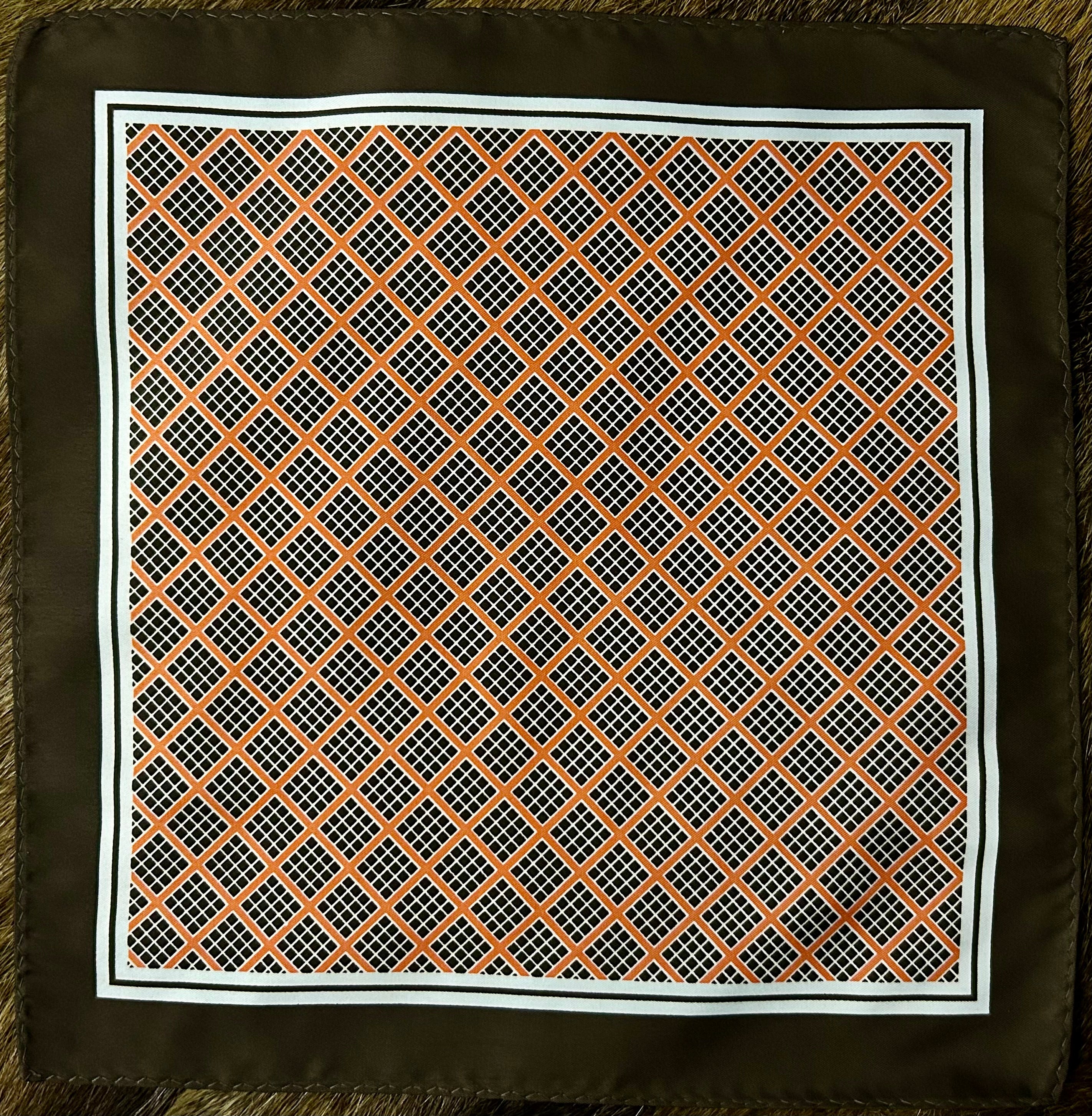 Ember Grid Luxe Pocket Square