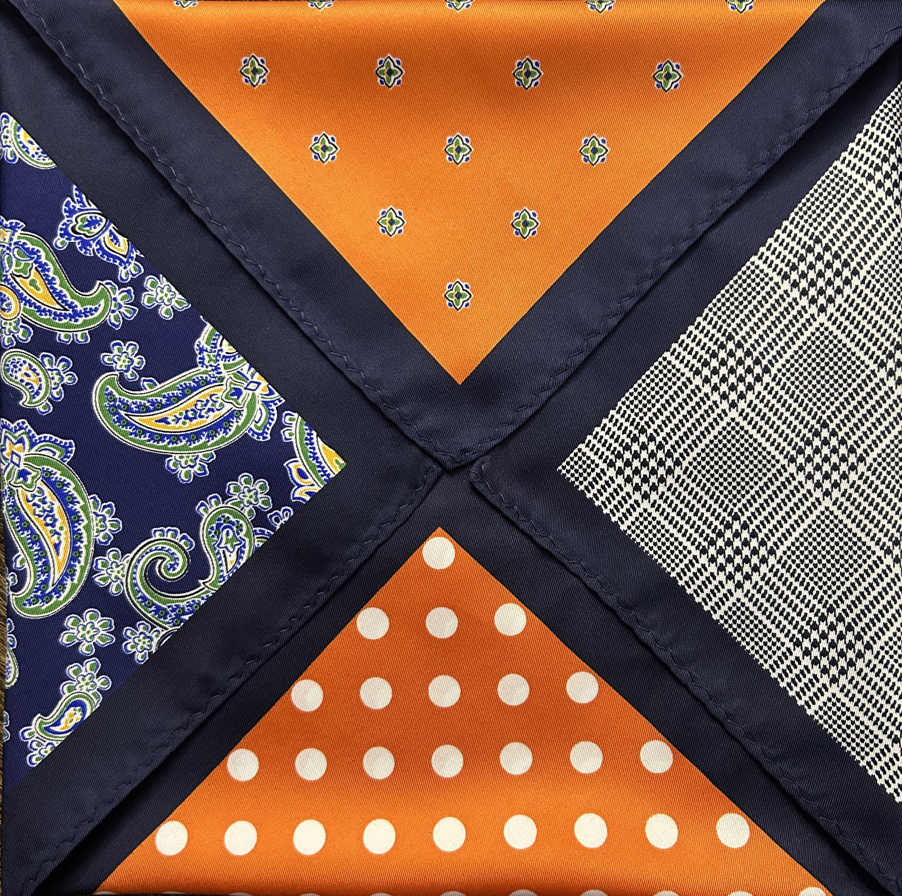 stylish multi pattern pocket square