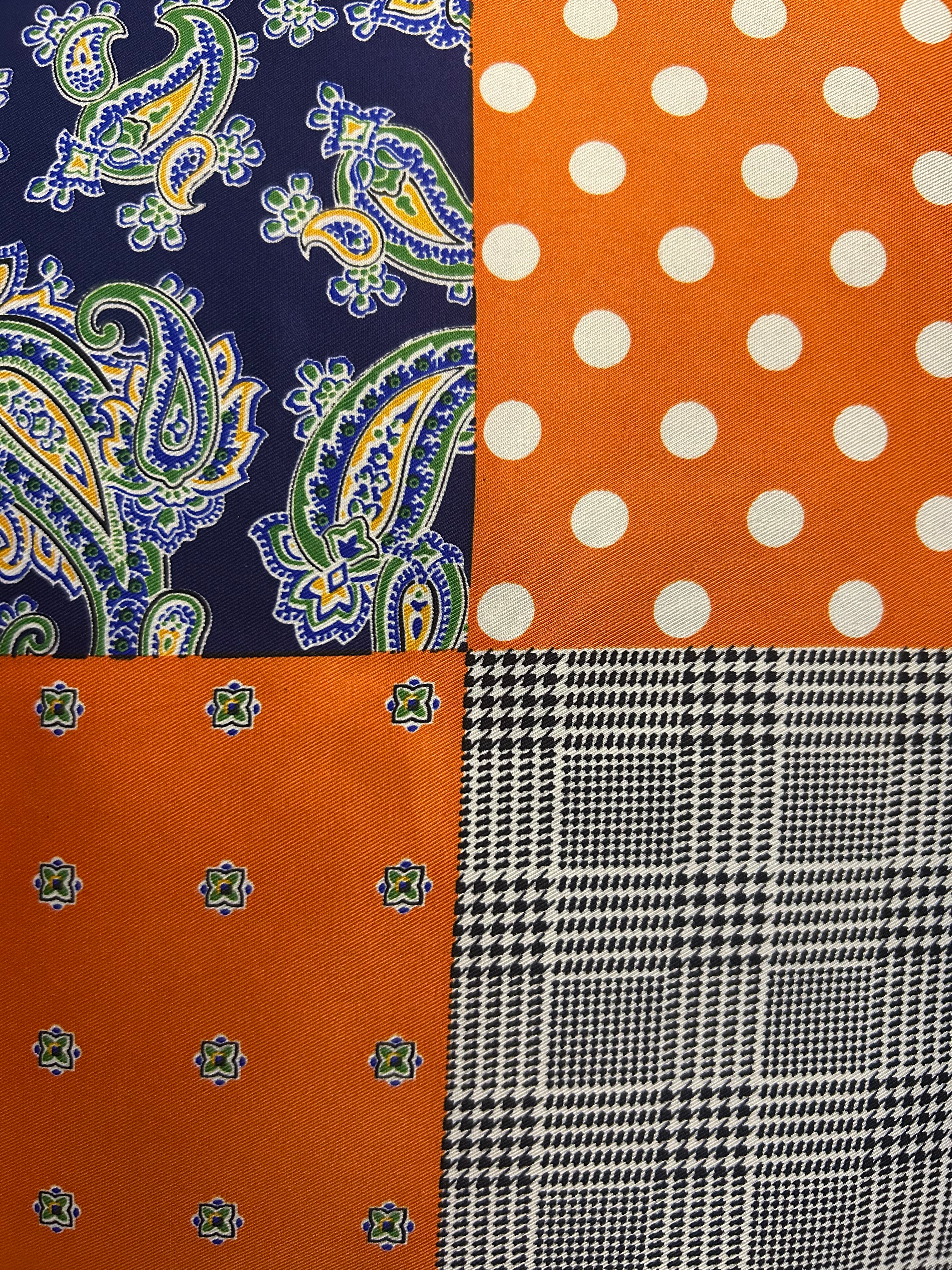 stylish multi pattern pocket square