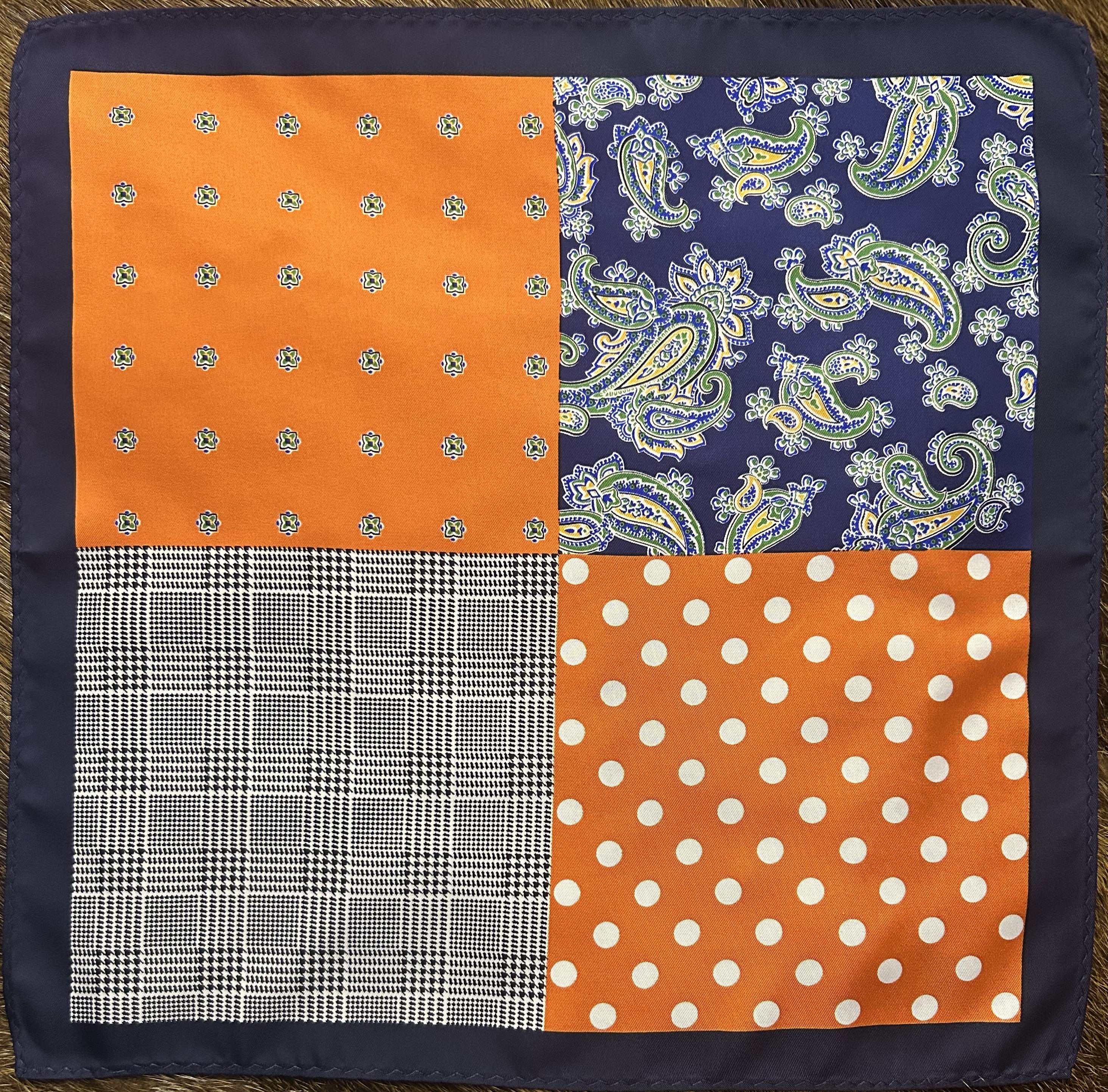 stylish multi pattern pocket square