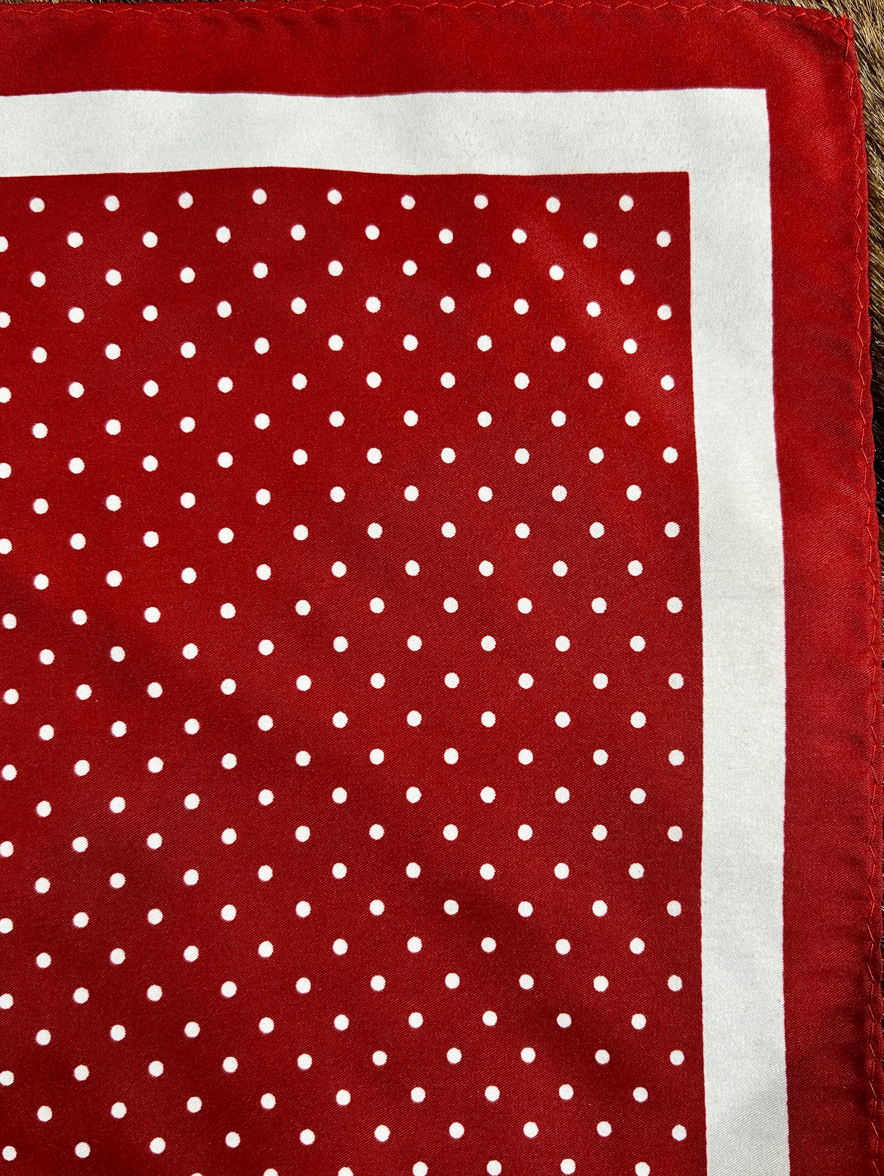 Scarlet Dots Pocket Square