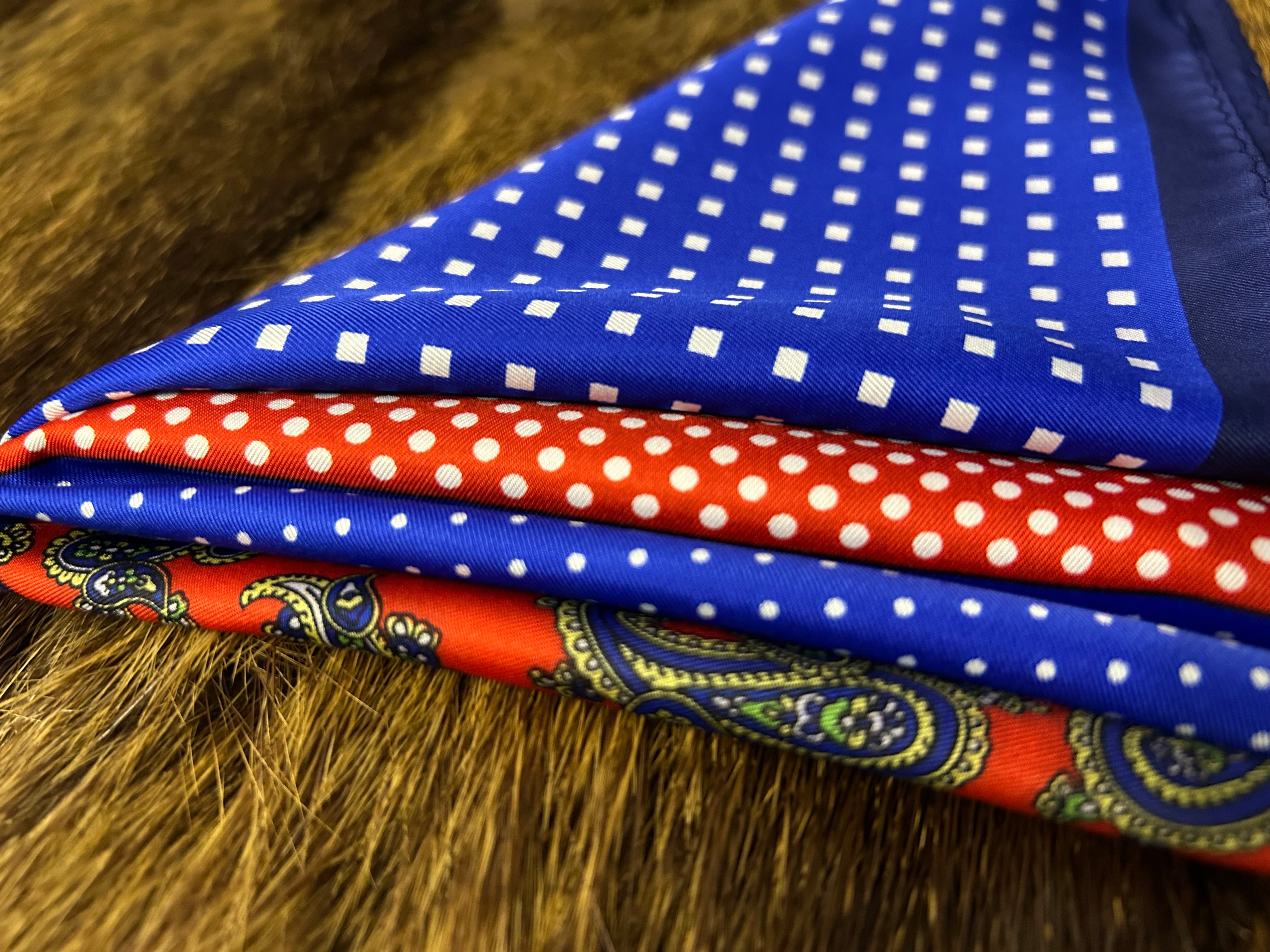 Regal Fusion Paisley & Polka Dot Pocket Square