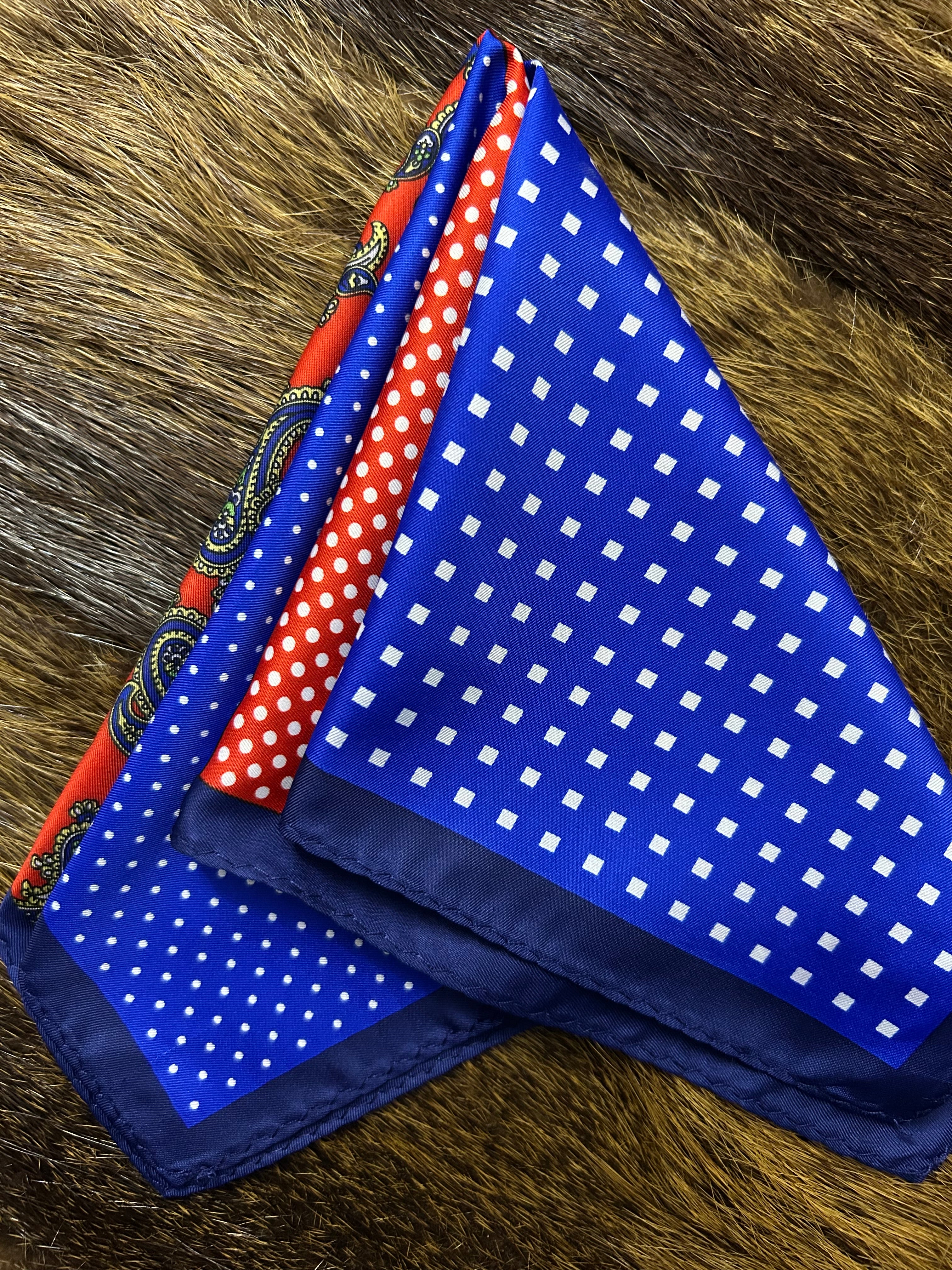 Regal Fusion Paisley & Polka Dot Pocket Square