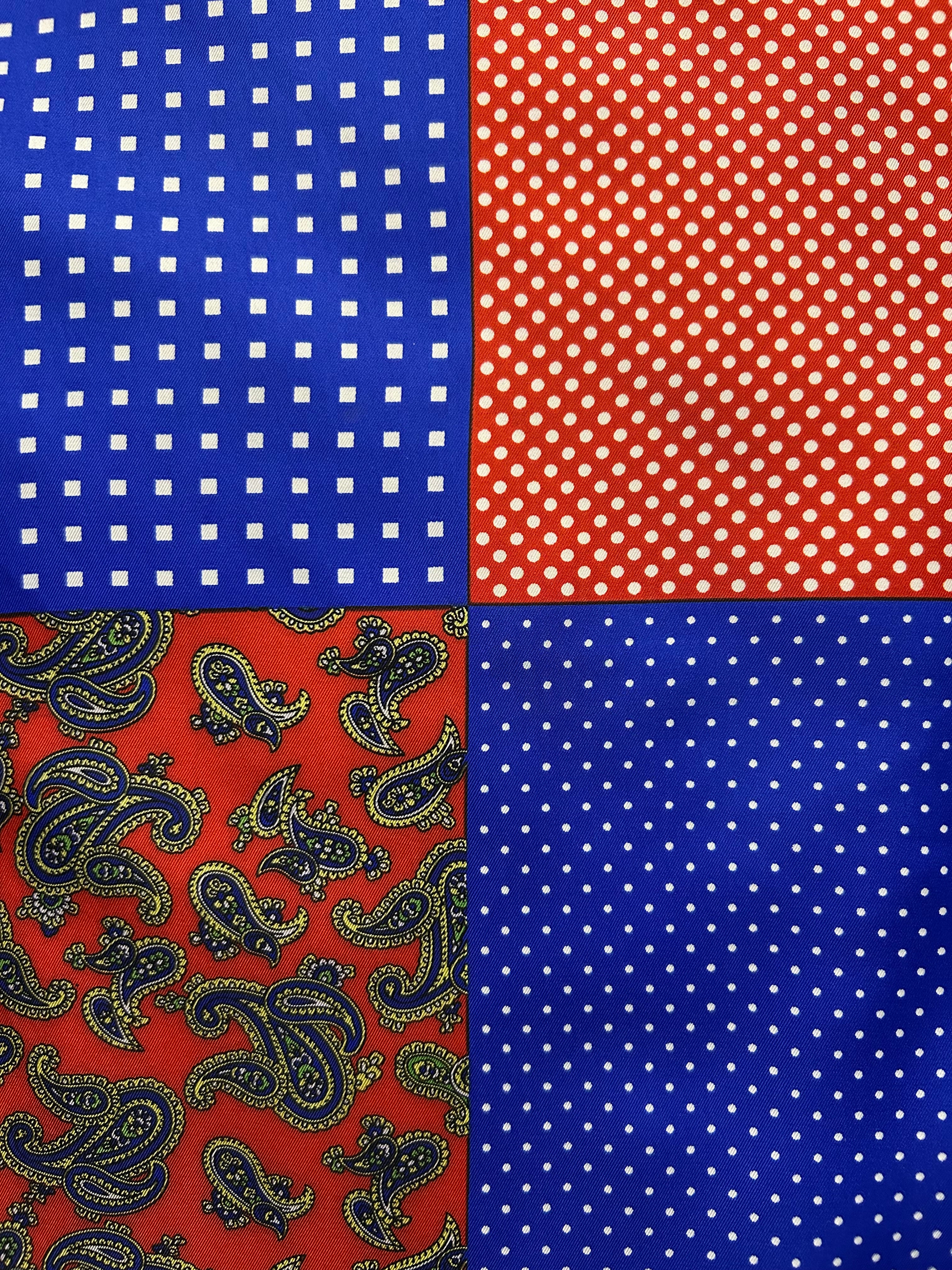 Regal Fusion Paisley & Polka Dot Pocket Square