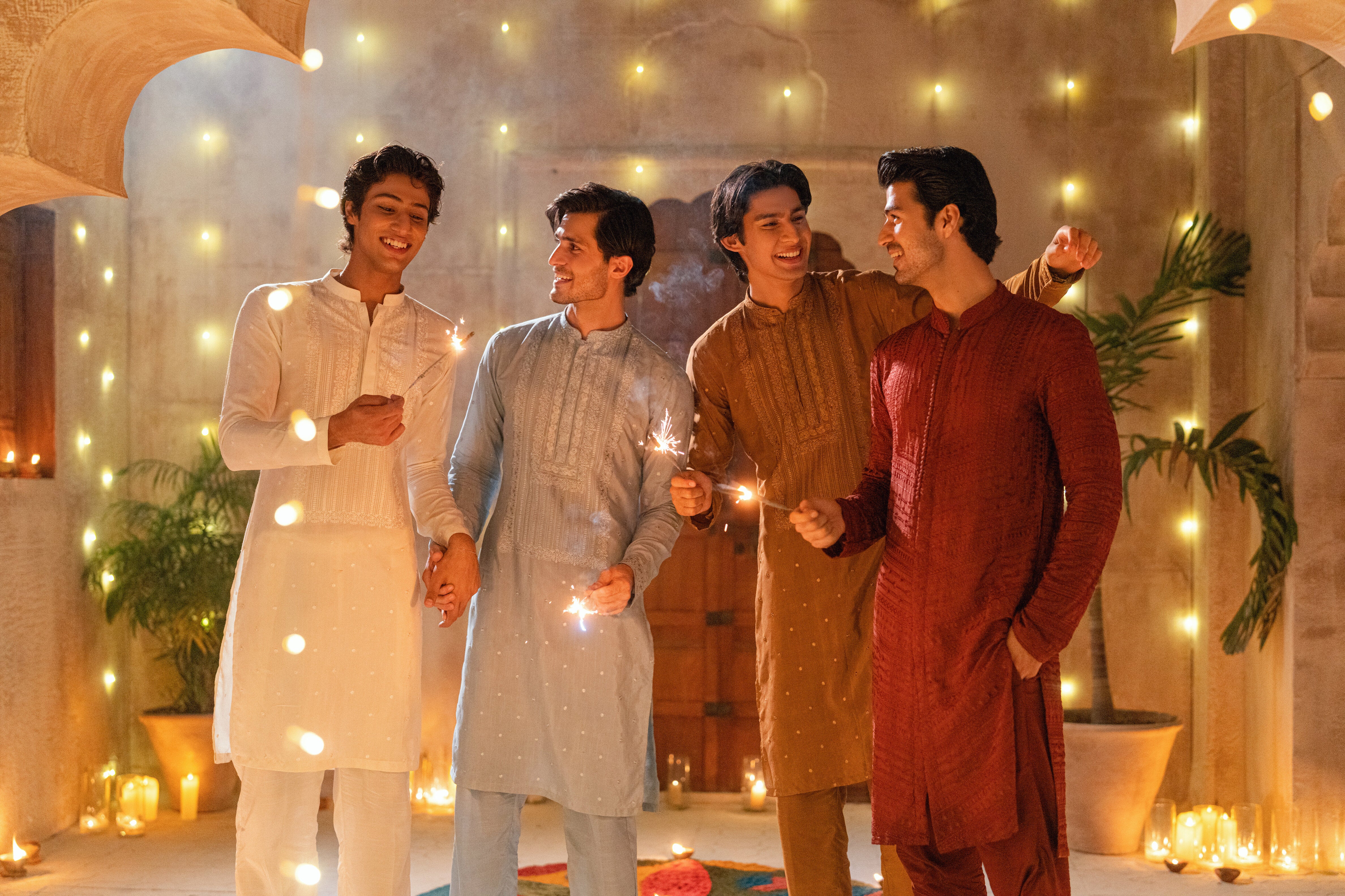 light grey kurta and trouser