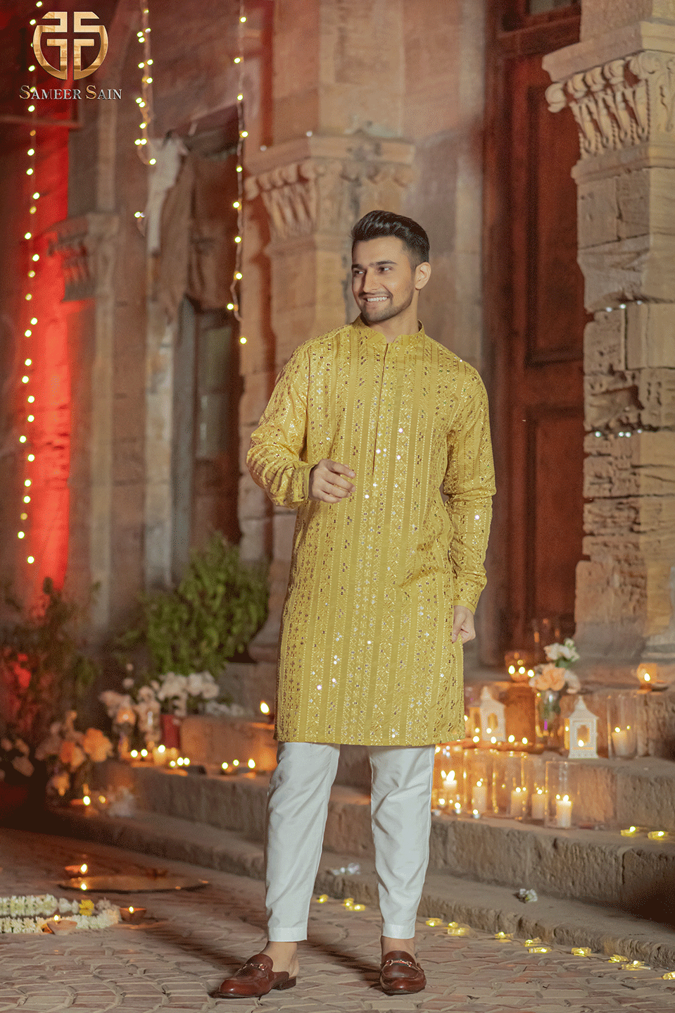 Yellow kurta and trouser