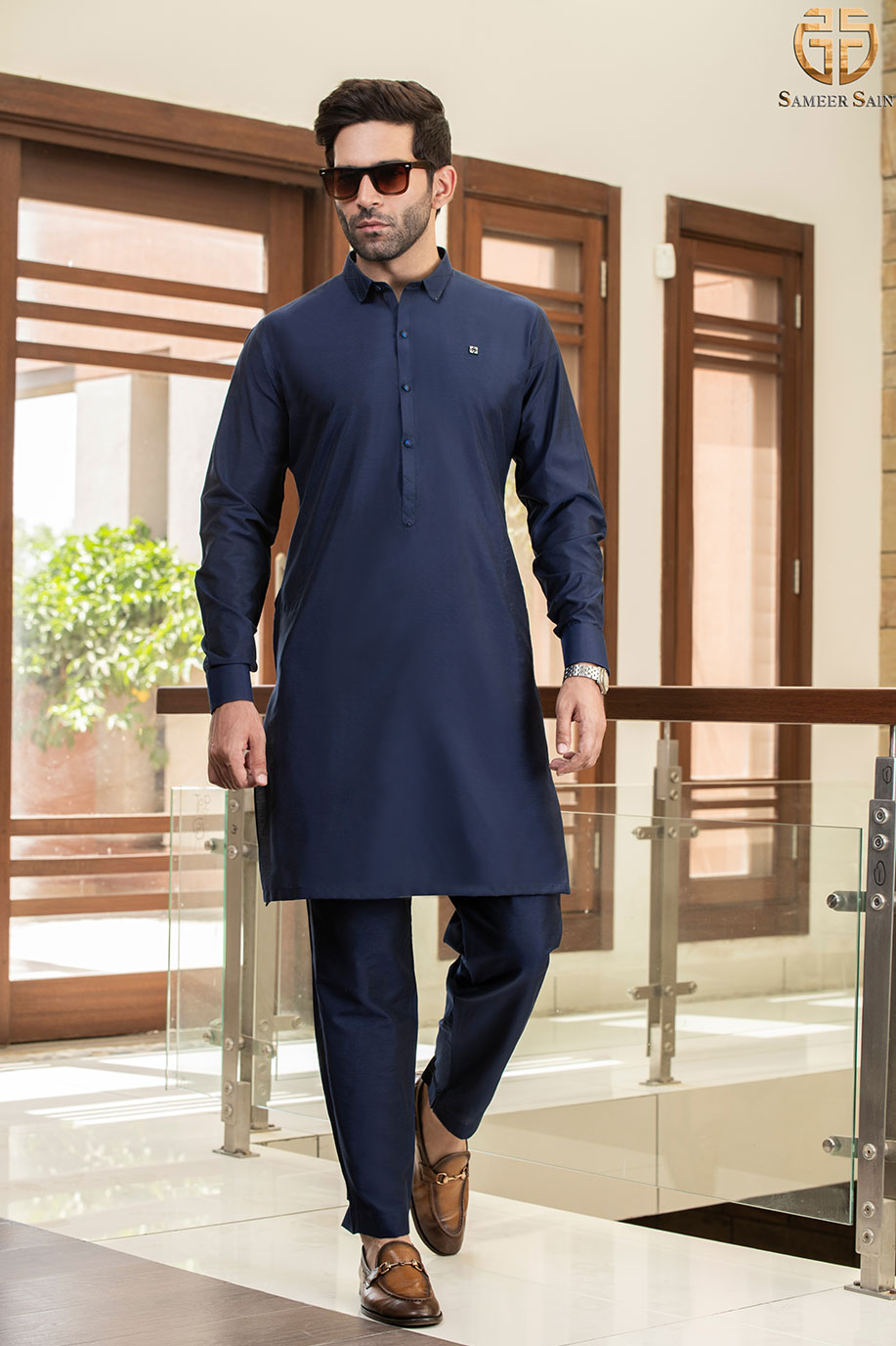 Navy Blue Kurta And Trouser
