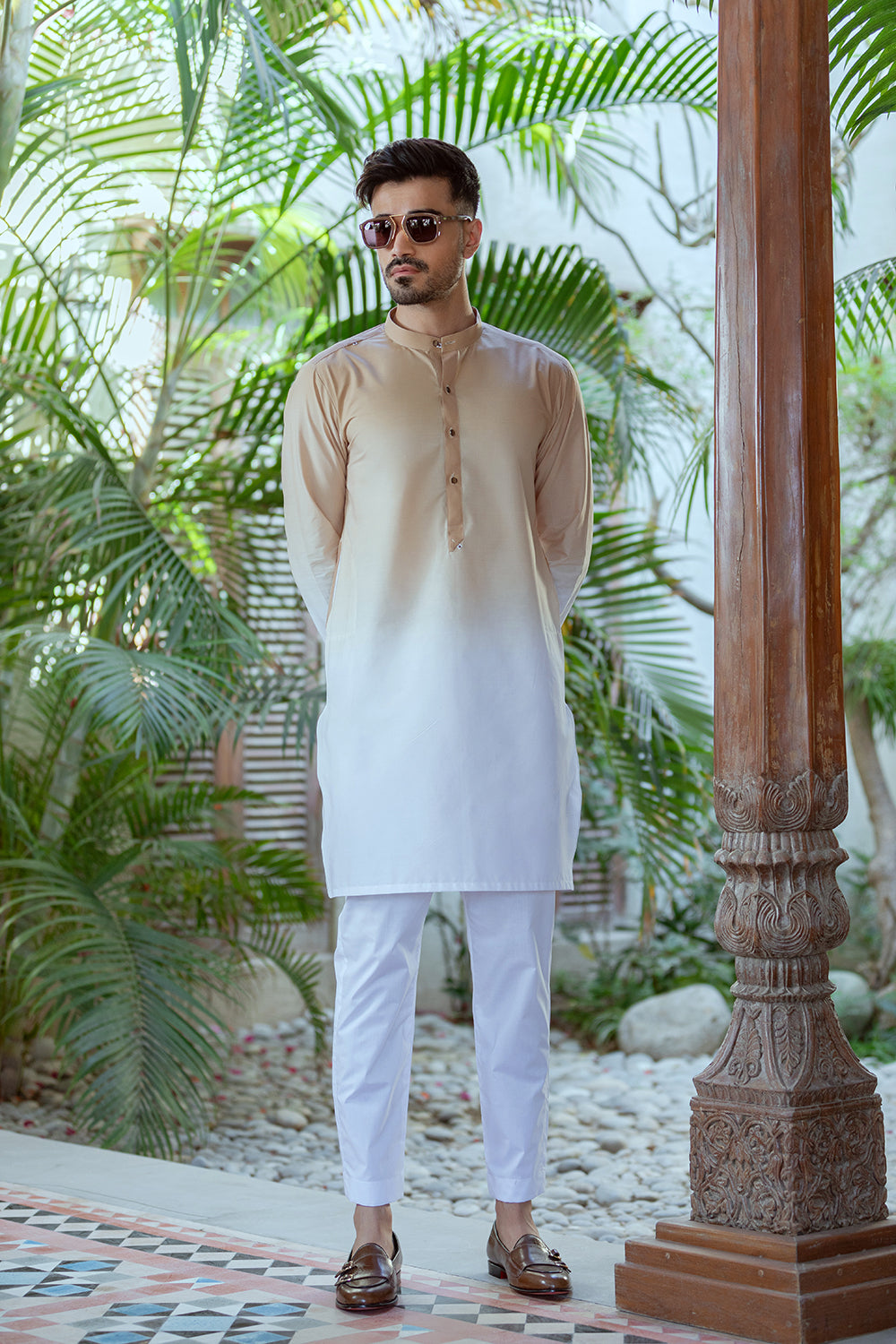 White Tie and Dye Kurta