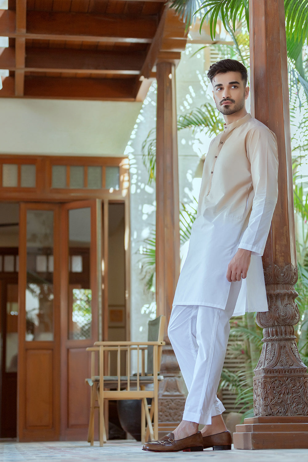 White Tie and Dye Kurta