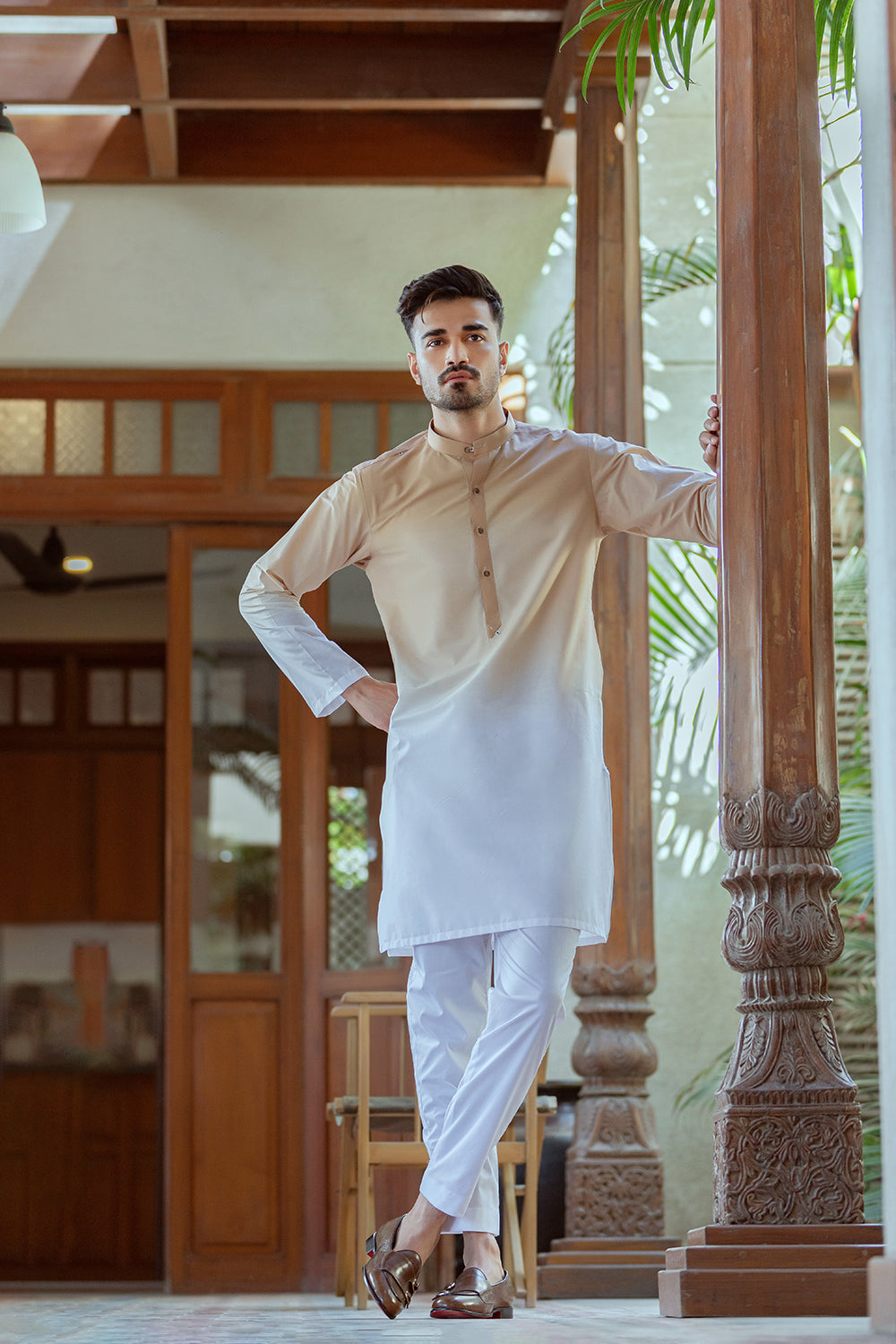 White Tie and Dye Kurta