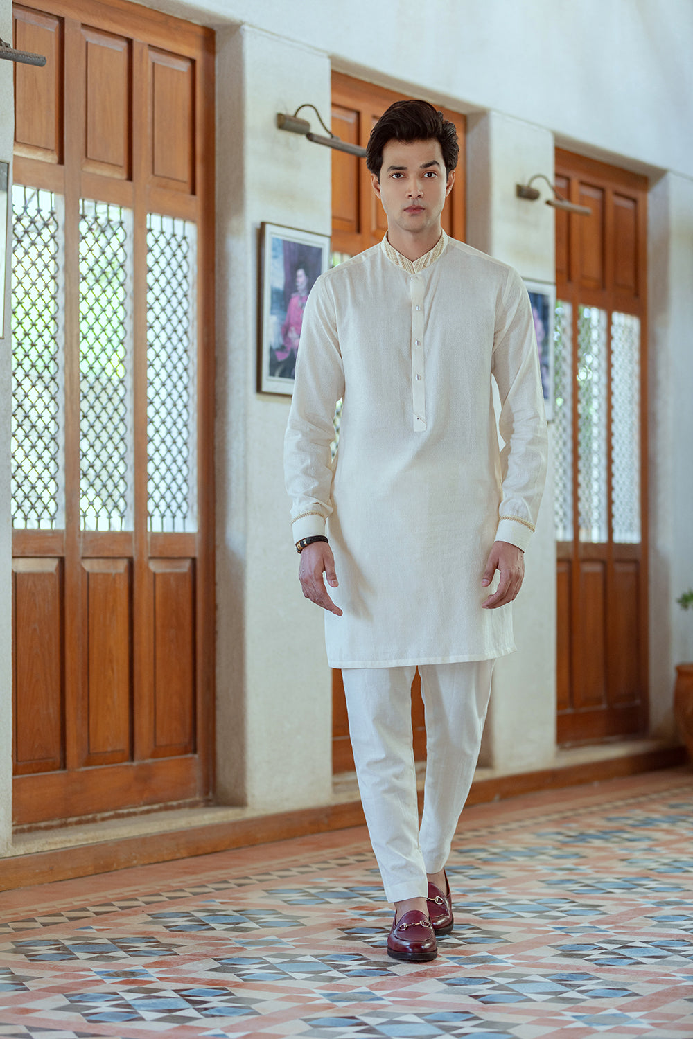 Cream colour EMBELLISHED