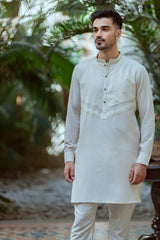 Off white patch work Kurta