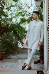 Off white patch work Kurta