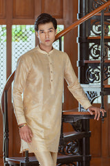 Mustard Colour Boti Embroidered Kurta