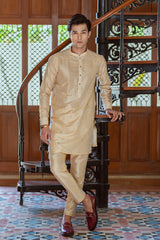 Mustard Colour Boti Embroidered Kurta