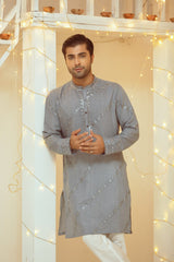 Grey Cotton Kurta Pajama