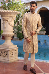 Beige Sherwani