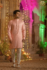 SOFT PINK KURTA AND TROUSER