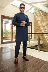 Navy Blue Kurta And Trouser