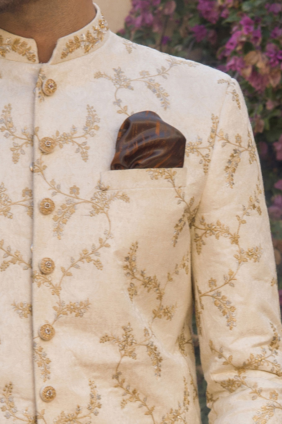 Skin Embroidered Sherwani