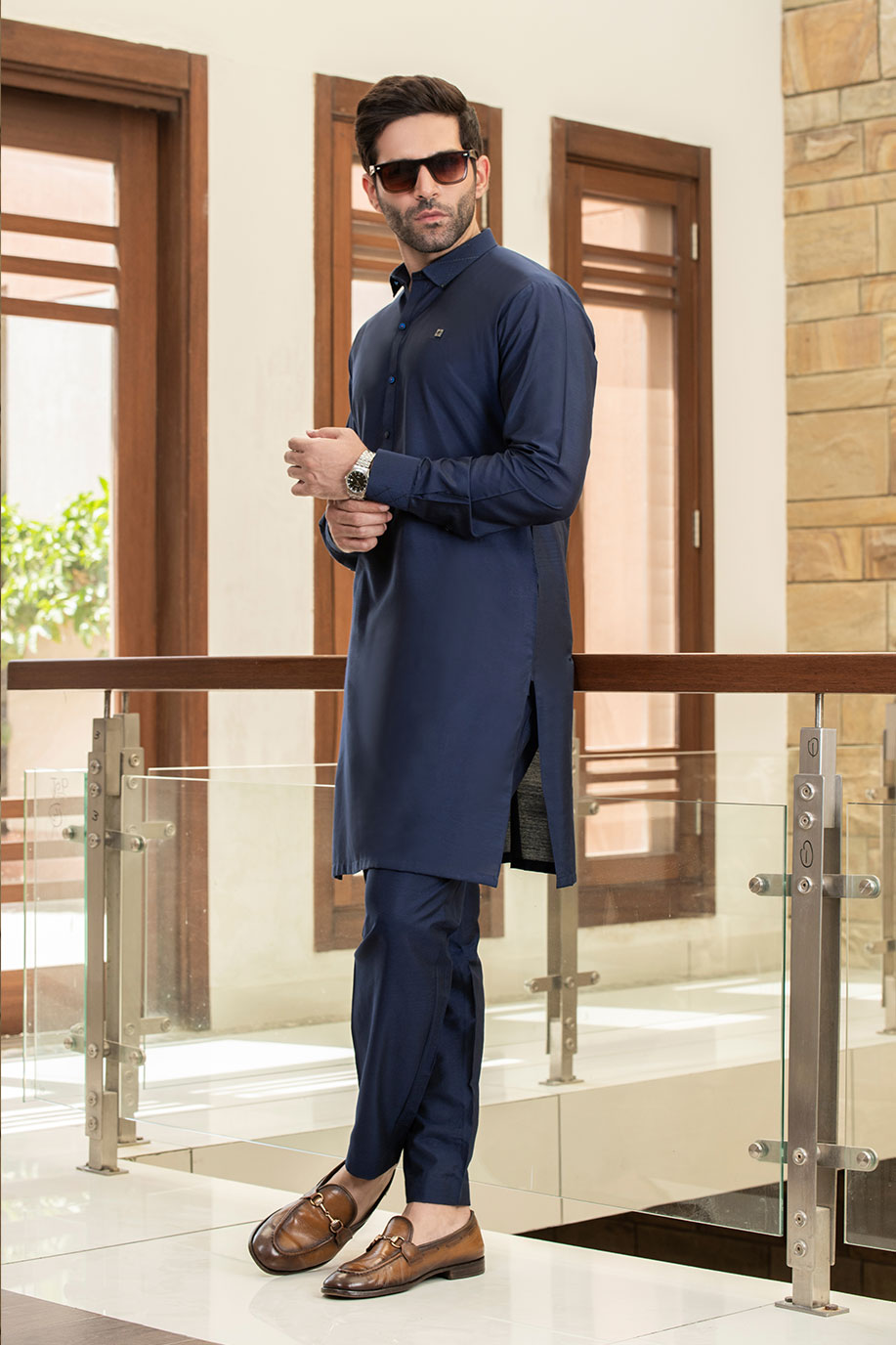 Navy Blue Kurta And Trouser