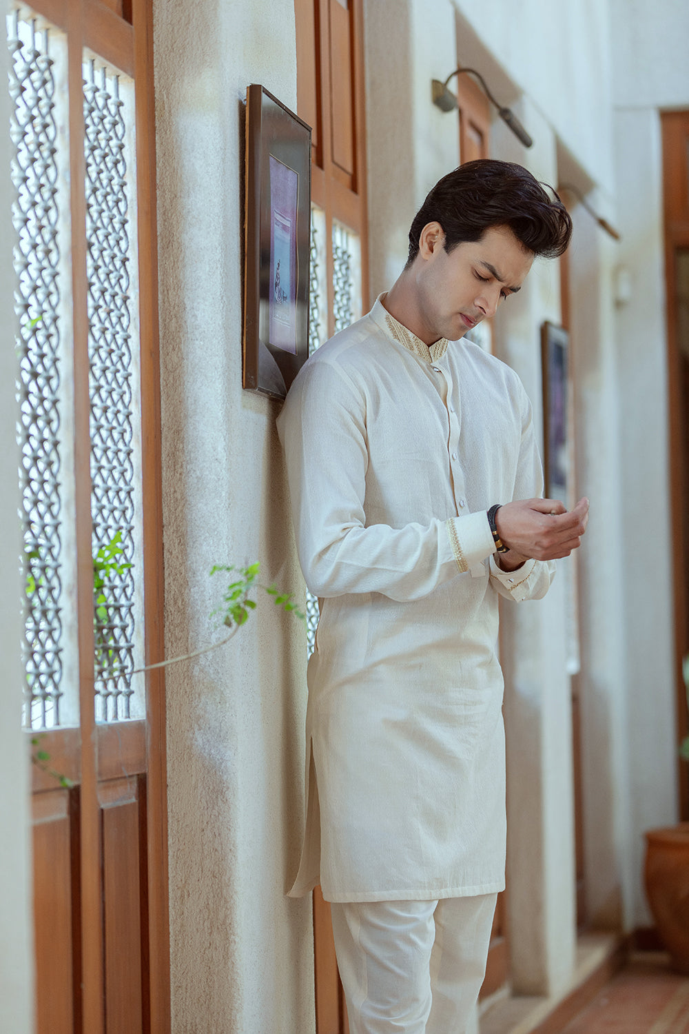 Cream colour EMBELLISHED