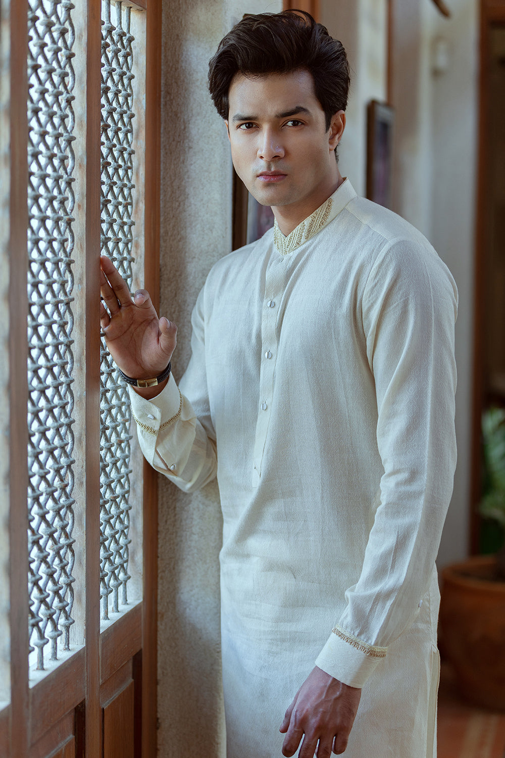 Cream colour EMBELLISHED