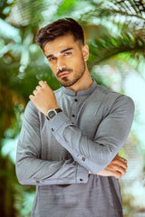 Grey pure cotton shalwar Kameez