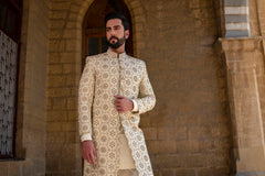 Circle Off white sherwani