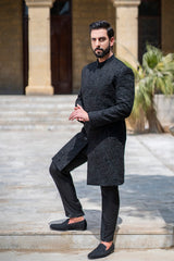 Black mughal Sherwani.