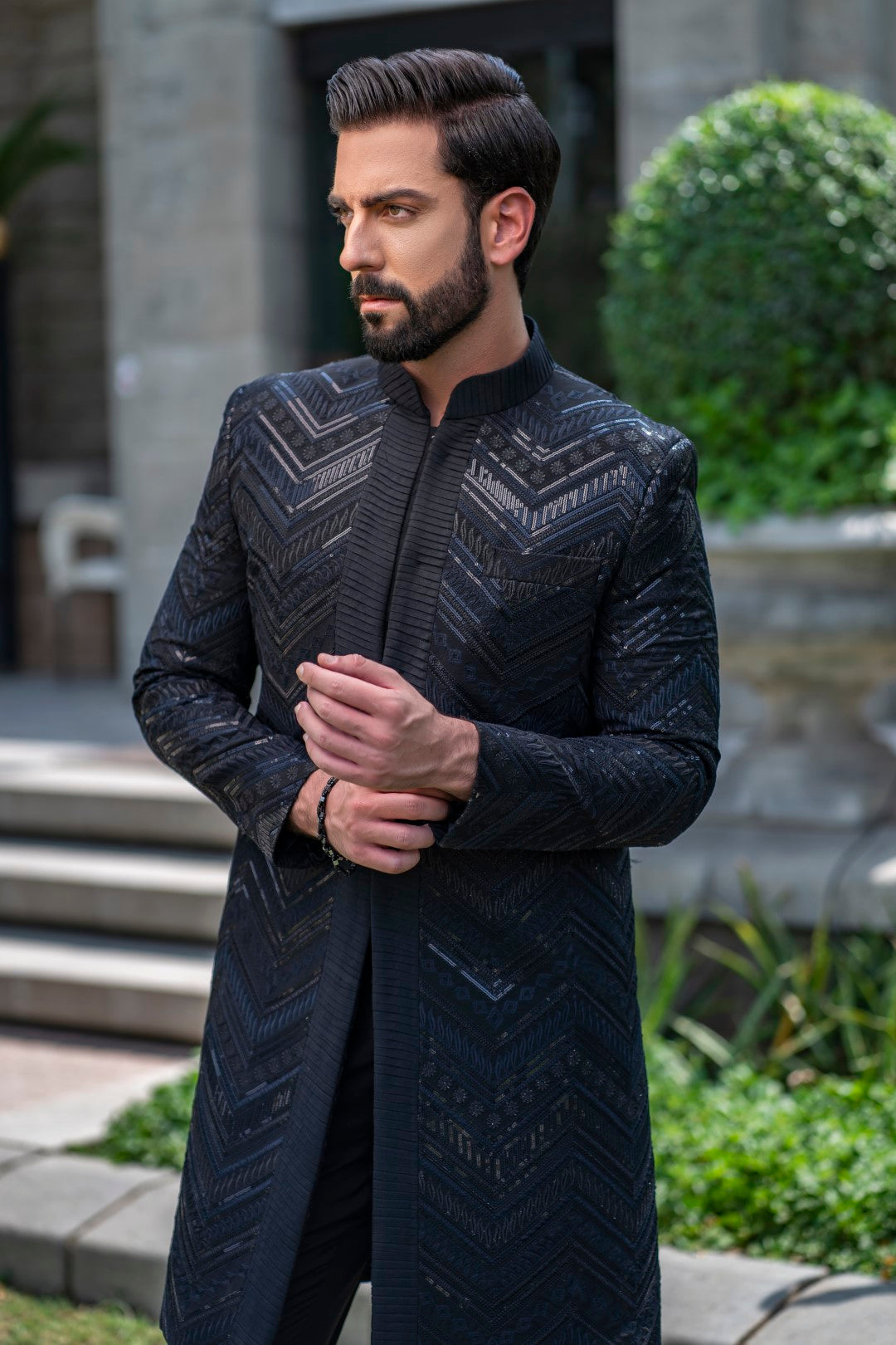 Black zic zed sherwani