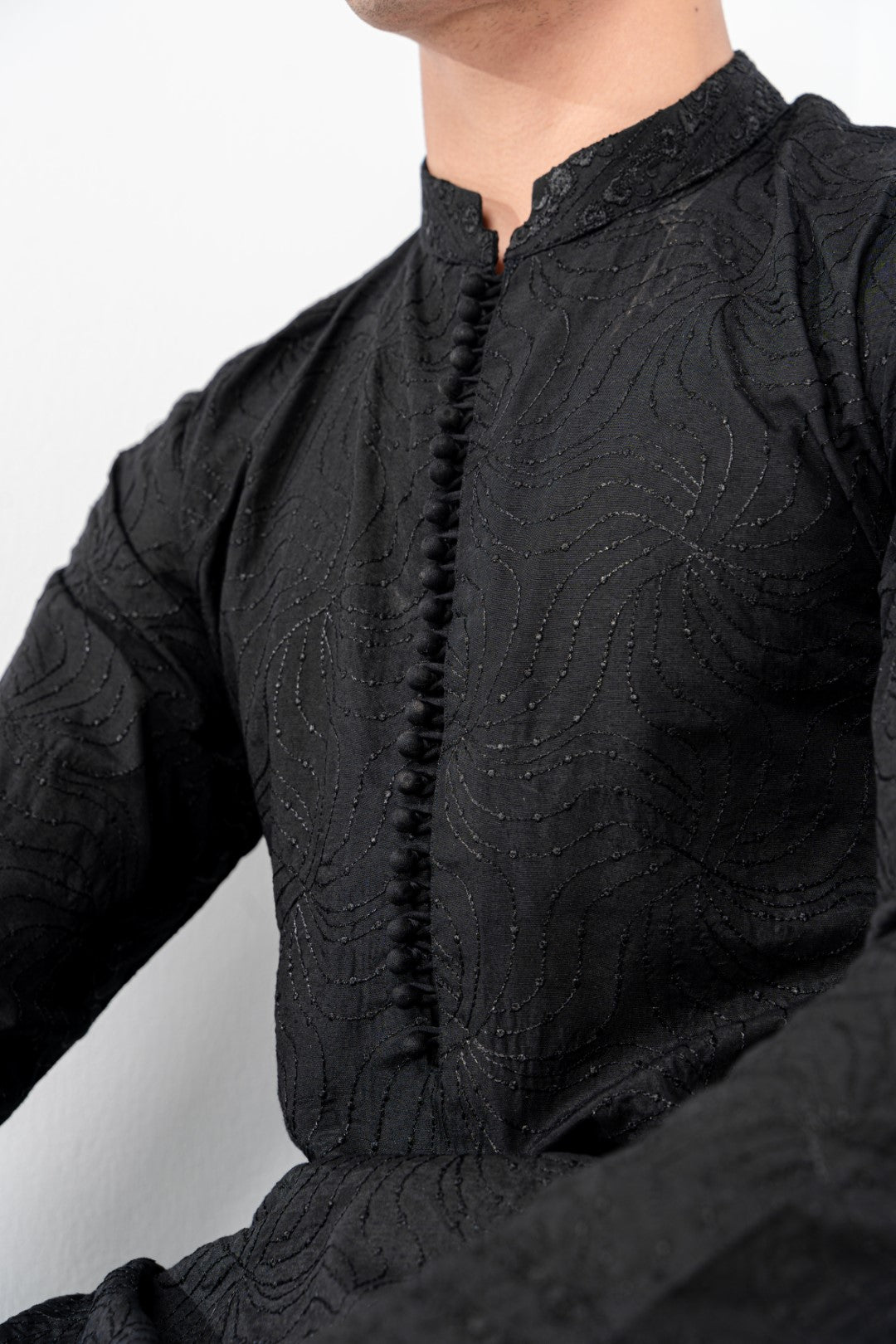 Black loops style Kurta And Trouser