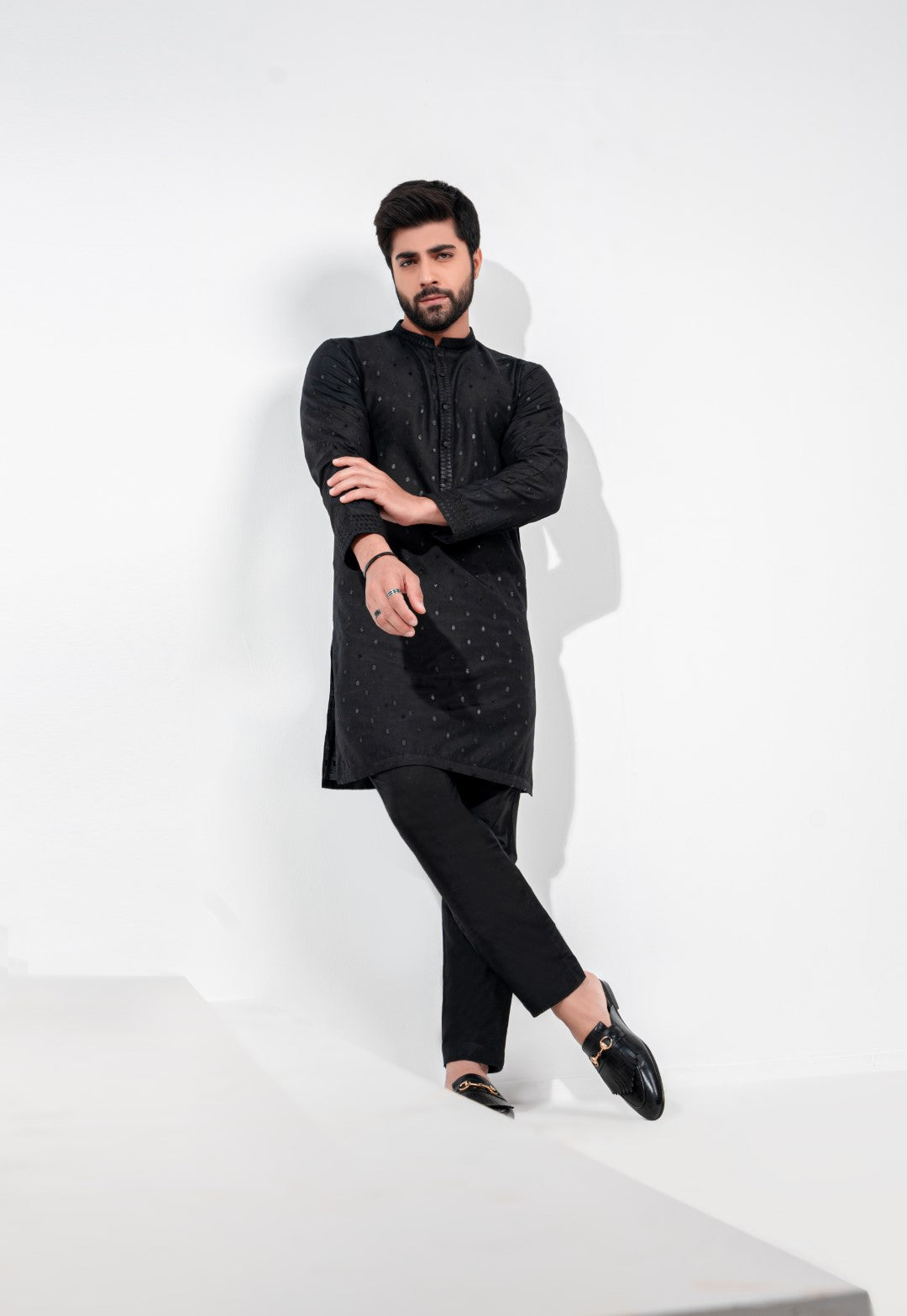 Black small doubt style Kurta And Trouser