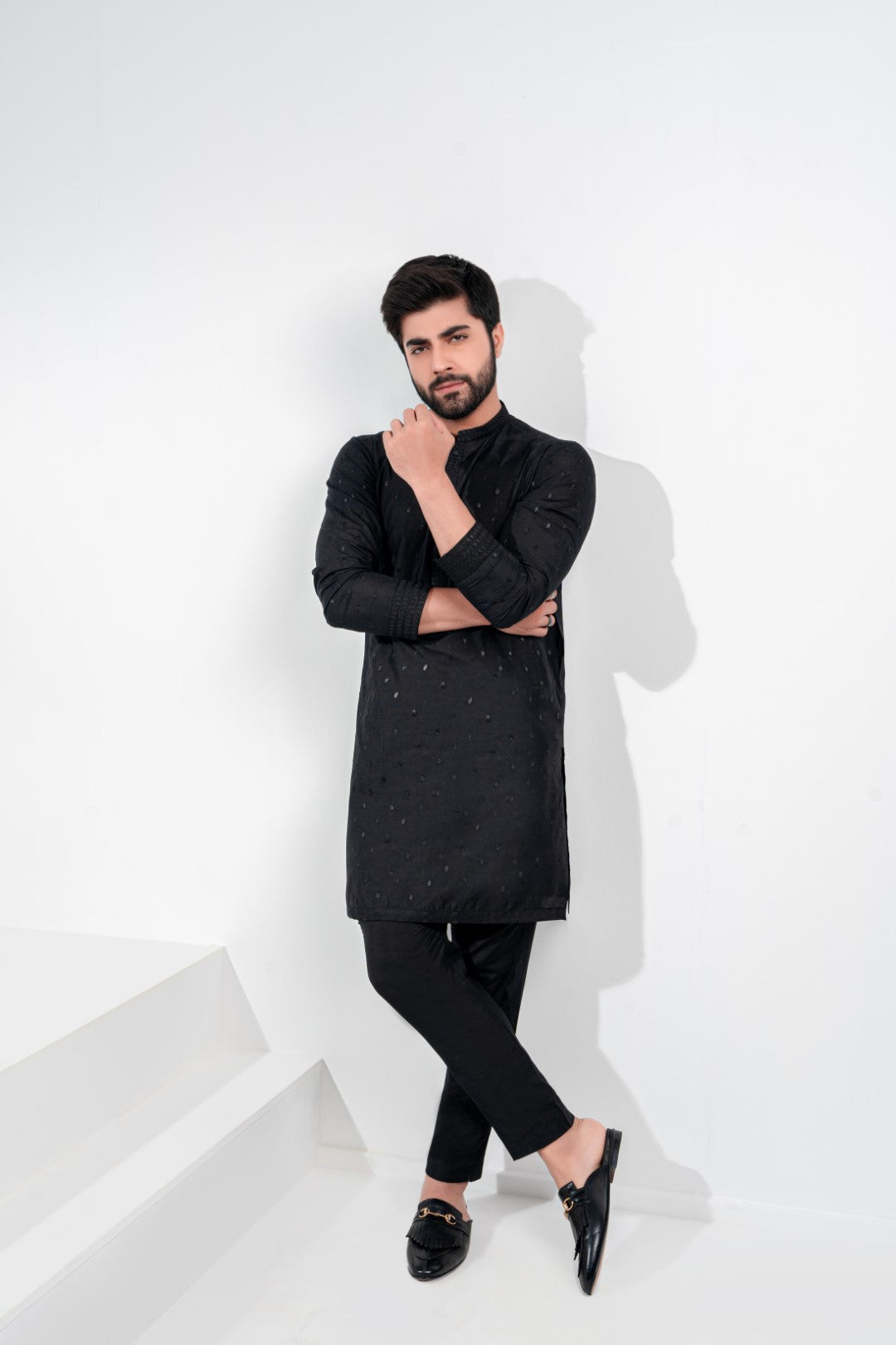 Black small doubt style Kurta And Trouser