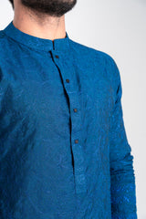 Turquoise Blue Kurta And Trouser