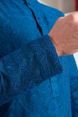 Turquoise Blue Kurta And Trouser