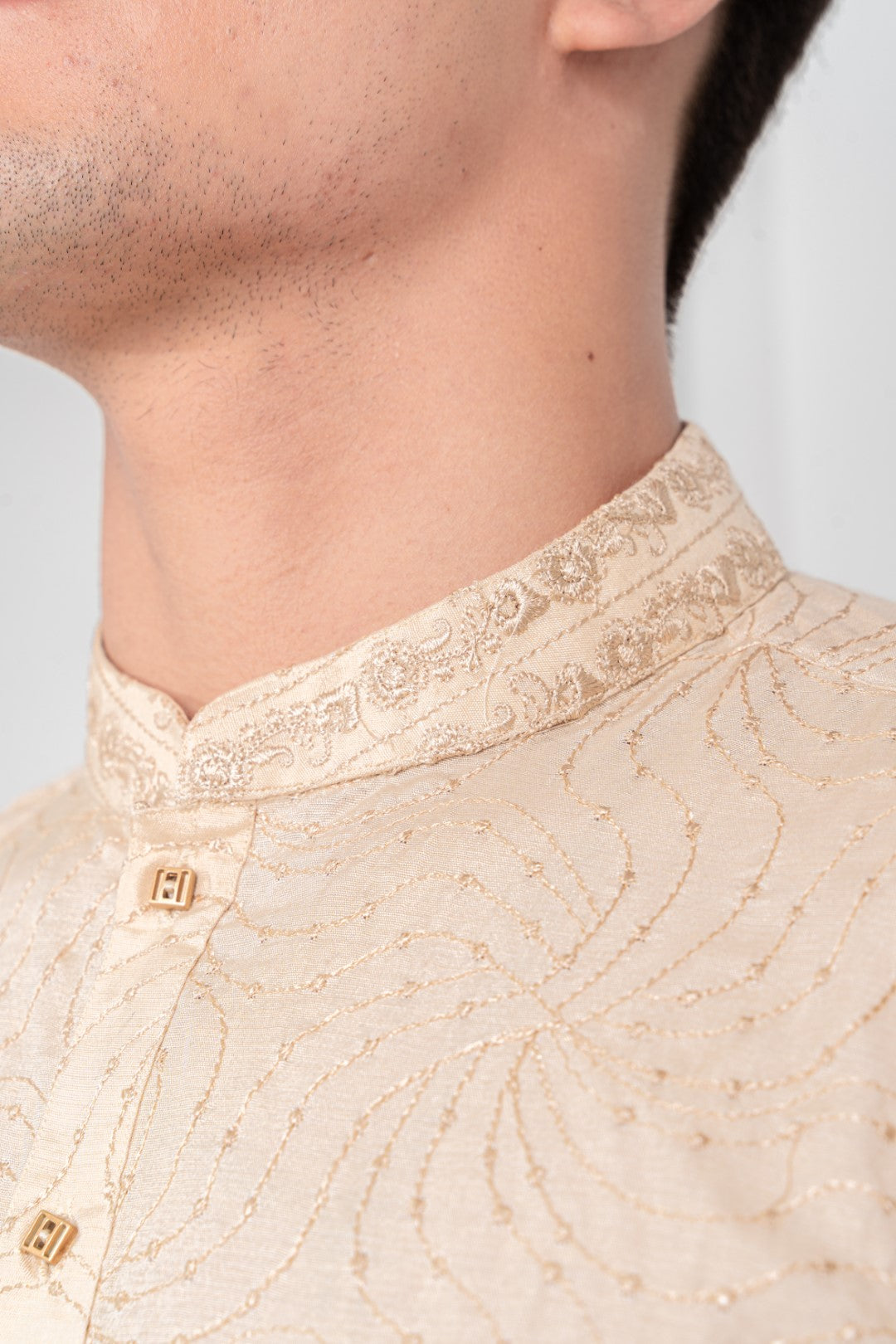 Made finsh gold embroidered kurta and trouser