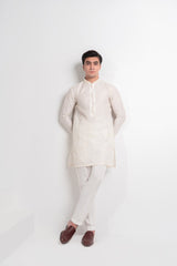 Off white embroidered Kurta And Trouser