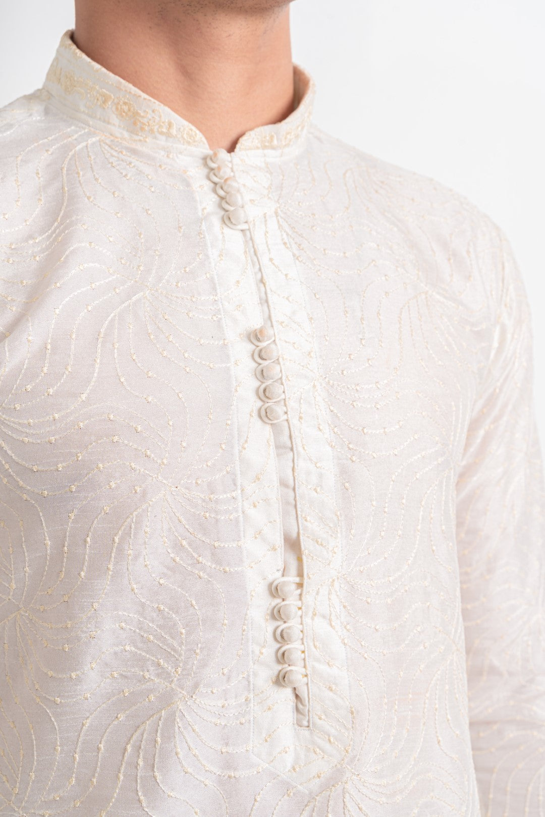 Off white embroidered Kurta And Trouser